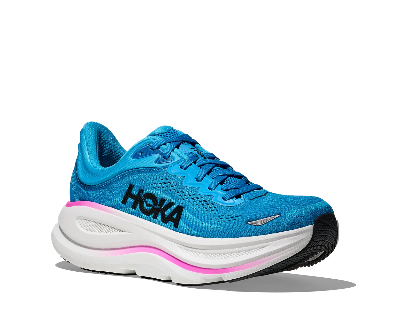 HOKA WOMEN'S BONDI 9 SKYWARD BLUE/NEON FUSCHIA